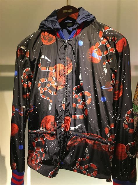 gucci space snake windbreaker replica|Jackets & Coats .